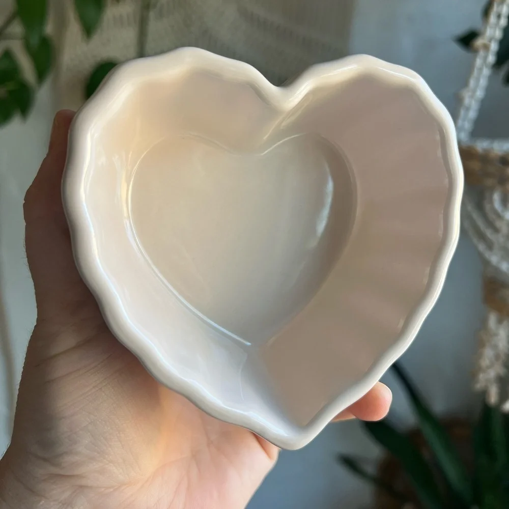 Martha Stewart Everyday Ceramic Heart Dish - Perfect for Valentine’s Day - 4x4”